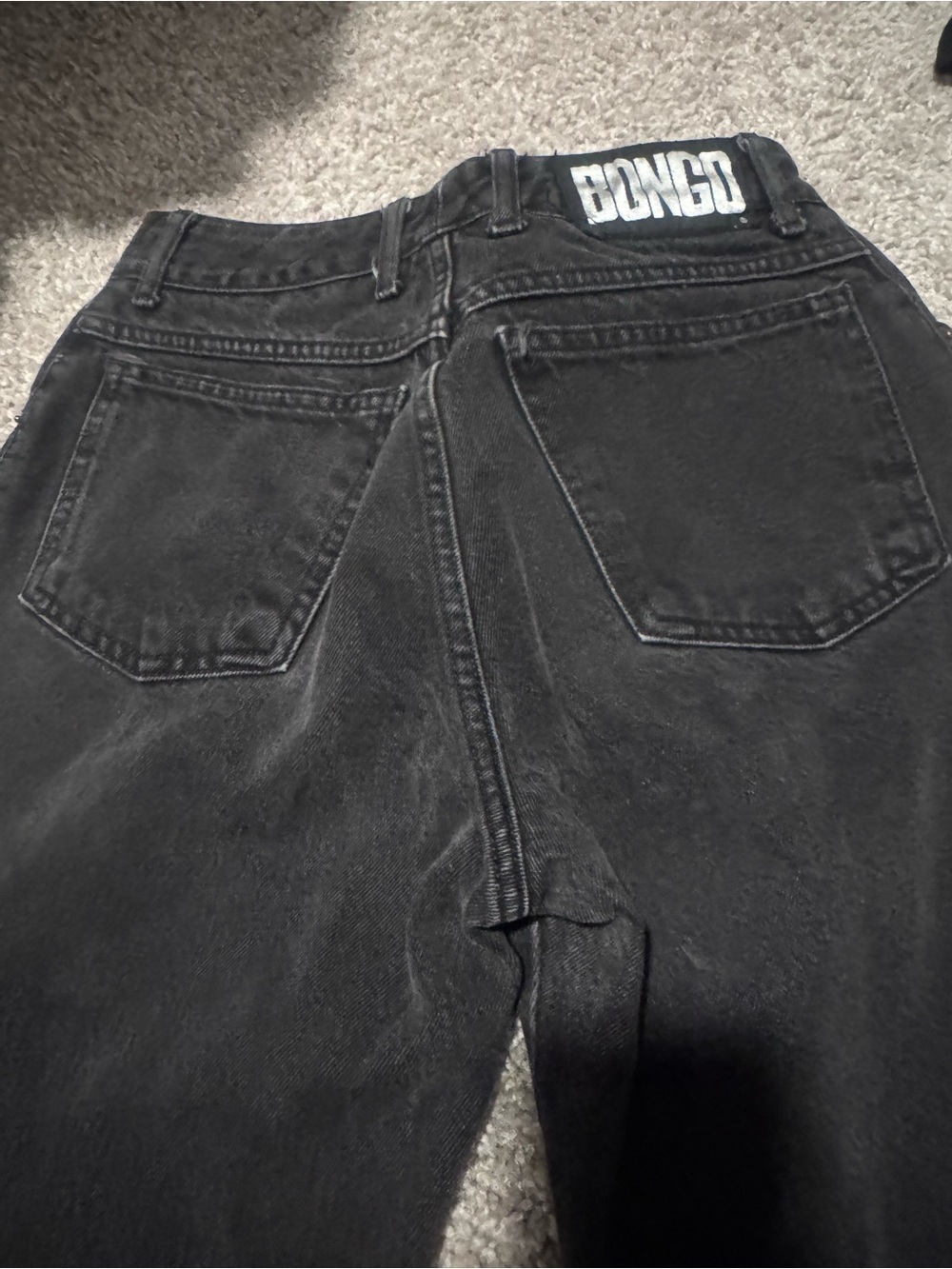 Vintage 90s BONGO Black High Waisted Jeans Size 7 (Fits 25/26).0-2sz